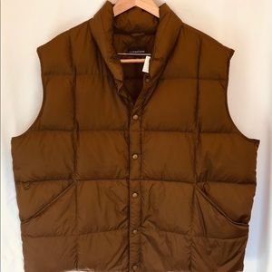 NWT LAND’S END Men’s XXL Chestnut Brown Down Vest